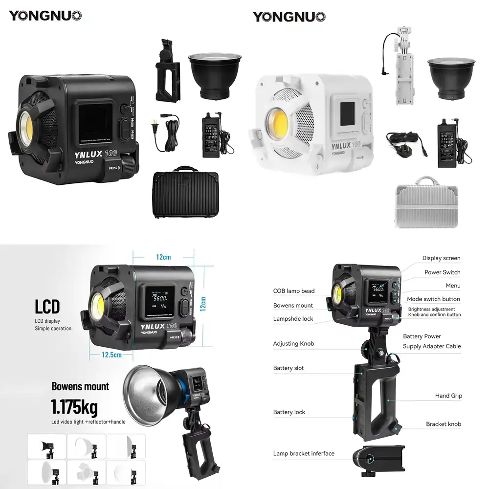 Photography Lighting Led - YONGNUO YNLUX100 100W 3200K-5600K Kompakt El