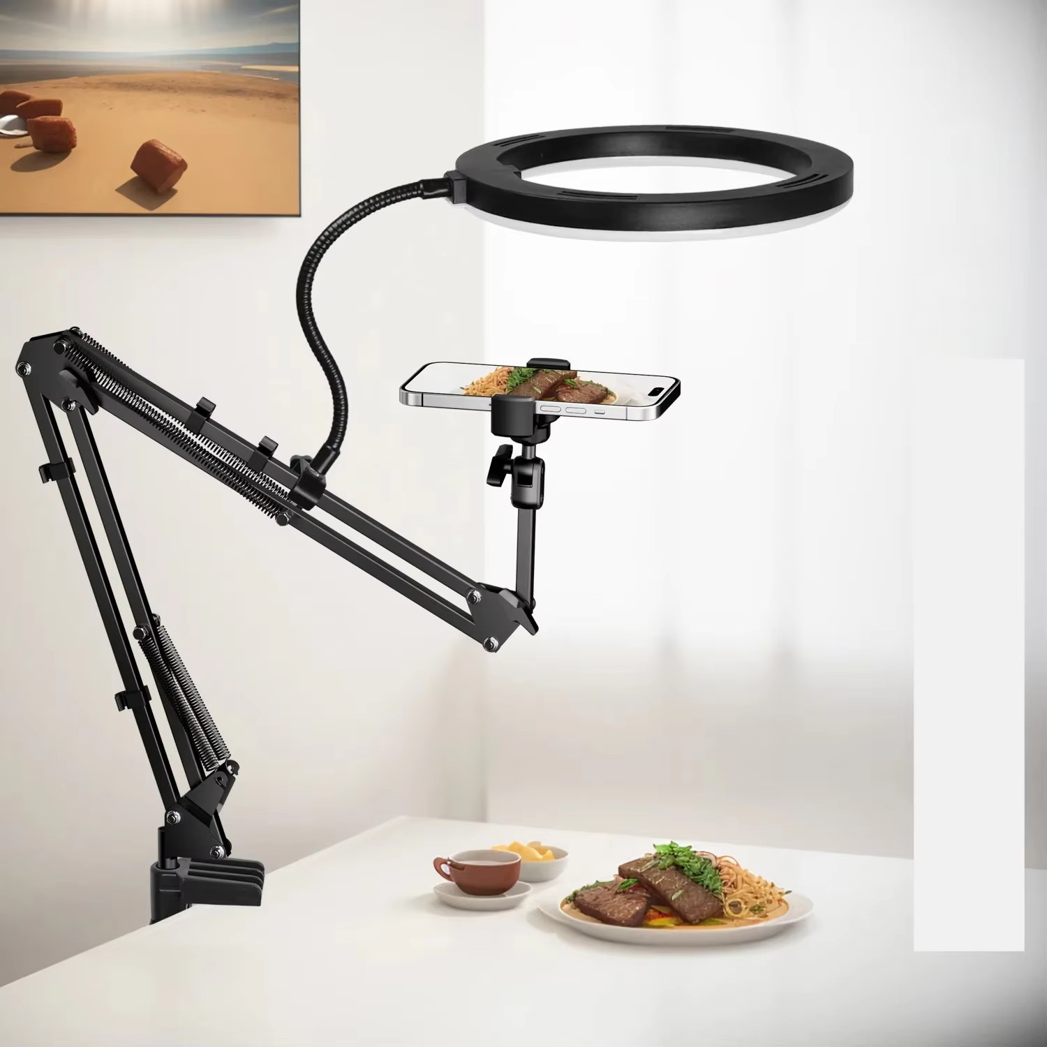 Photography Lighting Overhead - Canlı Stand Cep Telefonu Profesyonel Tepegöz