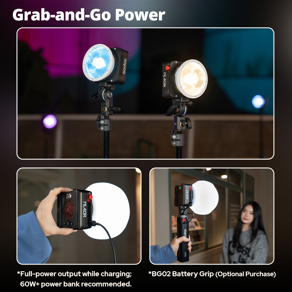 Photography Lighting Placement - Godox ML40Bi 40W Cep LED Video