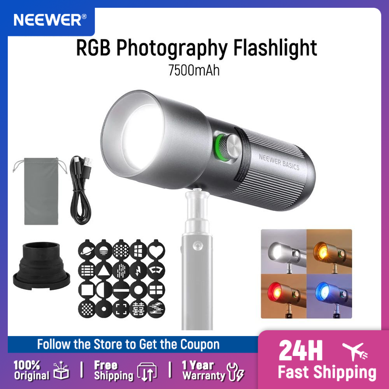 Photography Lighting Basics - NEEWER BASICS FL10 4 Renk/20 Gobo