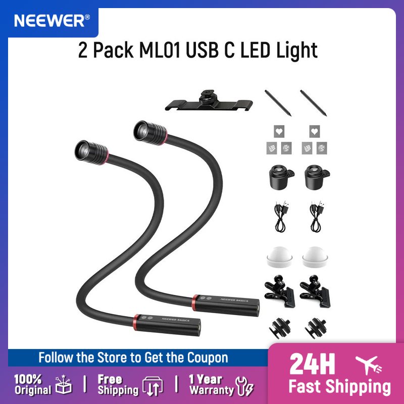 Photography Lighting Basics - NEEWER BASICS 2'li Paket ML01 USB