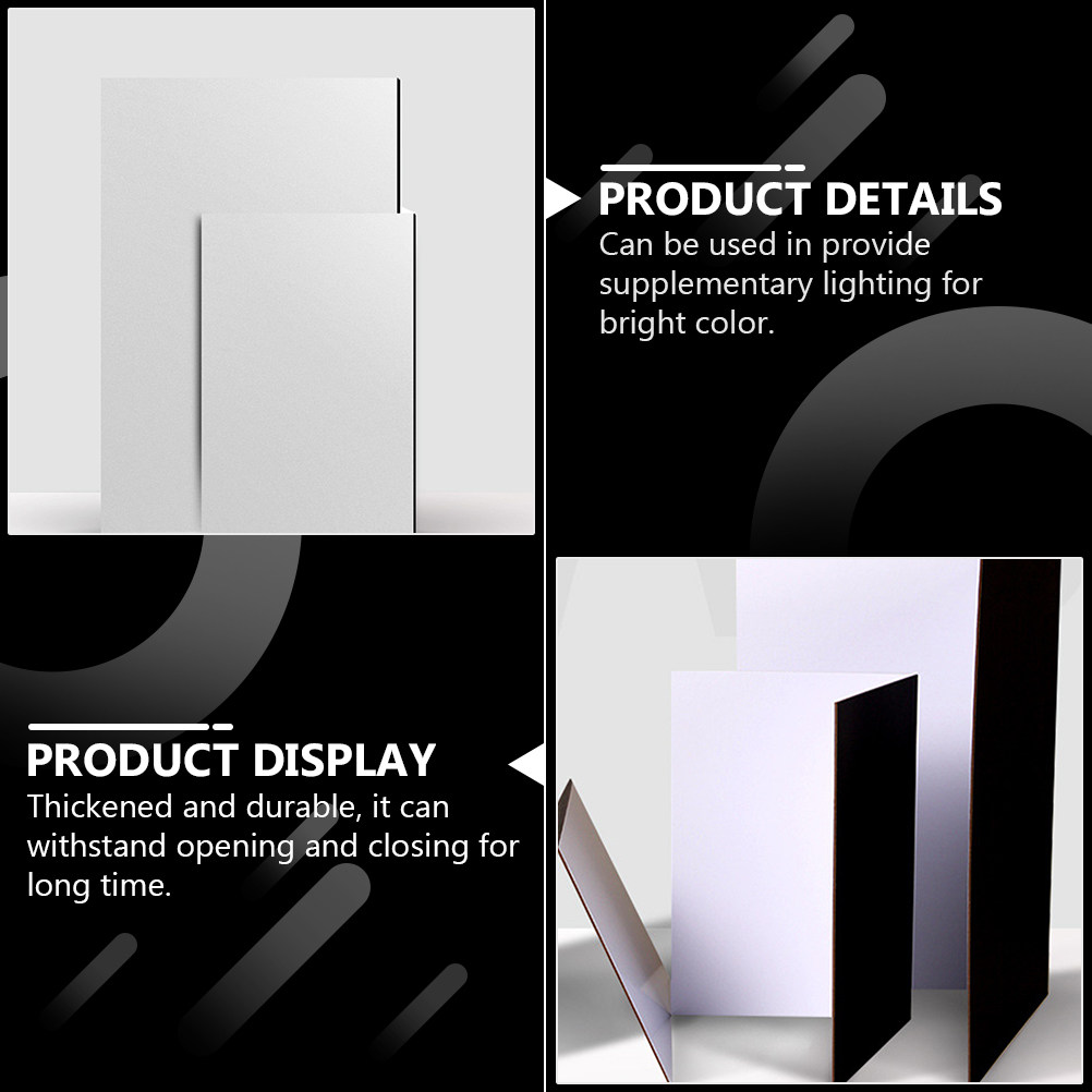 Photography Lighting Backdrop - Siyah Beyaz Katlanabilir Reflektör Levha Fotoğrafçılık