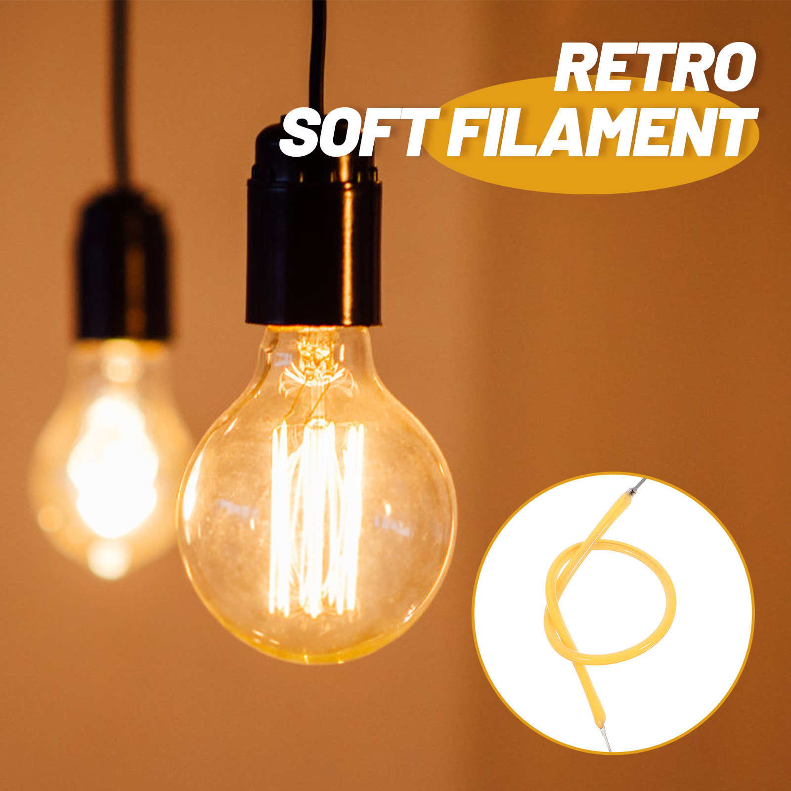 Photography Lighting For Indoor - 6 Adet Retro Esnek LED Filament