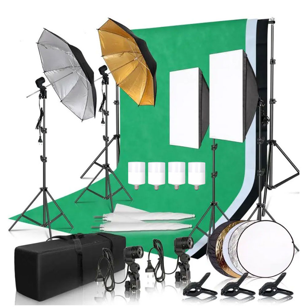 Photography Lighting Setup - Fotoğrafçılık Fotoğraf Stüdyosu Softbox Aydınlatma Seti