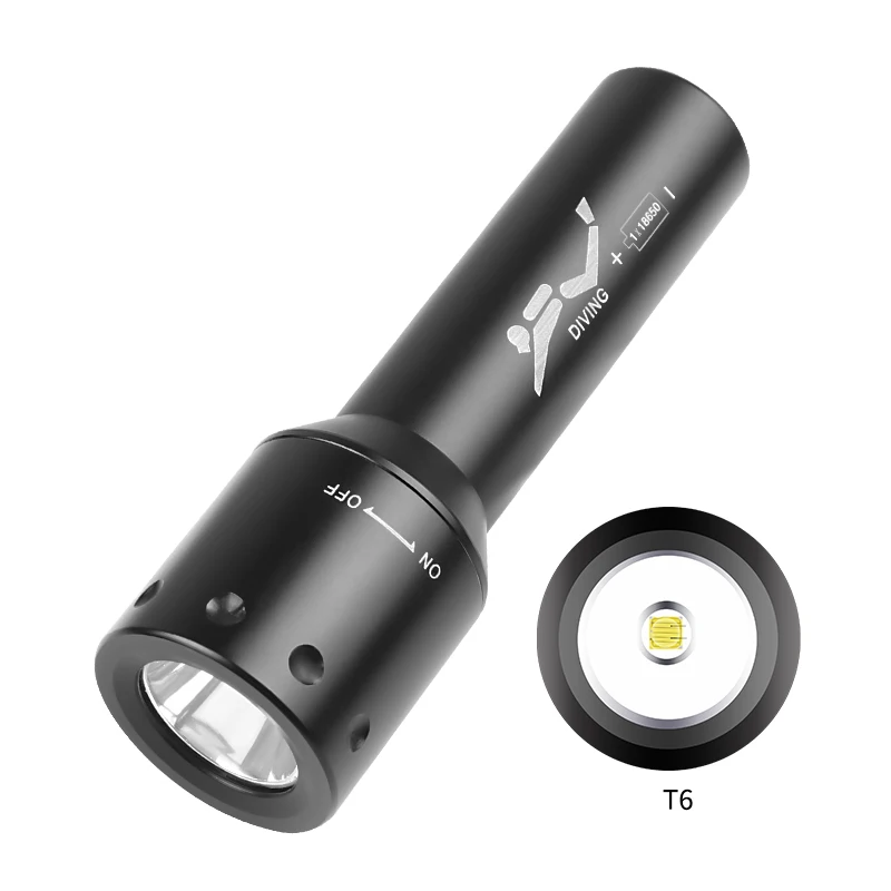 Photography Lighting Led - Yeni T6 LED Dalış Meşalesi Uzun
