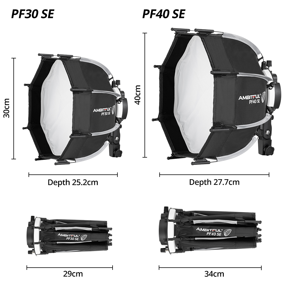 AMBITFUL PF30/PF40 30cm /40cm  - Photography Lighting Softbox incelemesi ve fiyatı