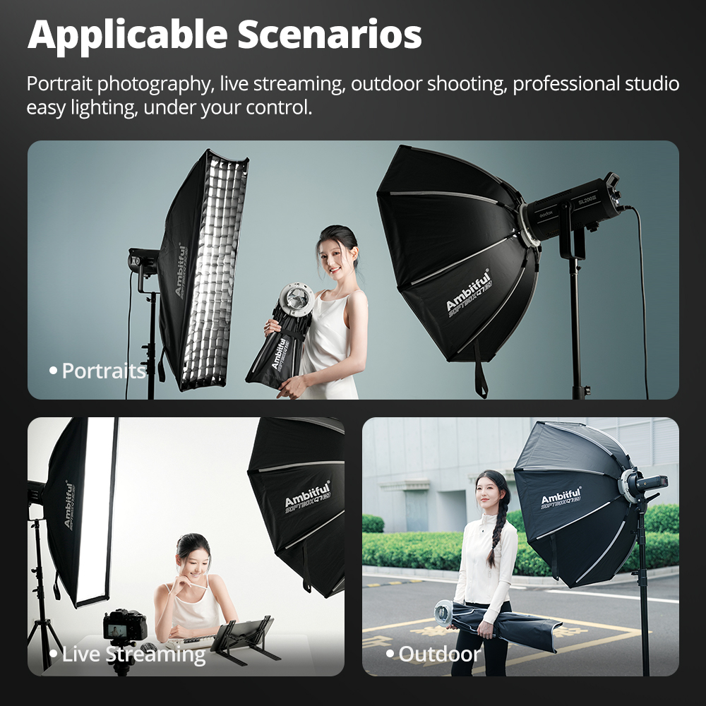 AMBITFUL Q3/Q7/Q9 Serisi Hızlı - Photography Lighting Softbox incelemesi ve fiyatı