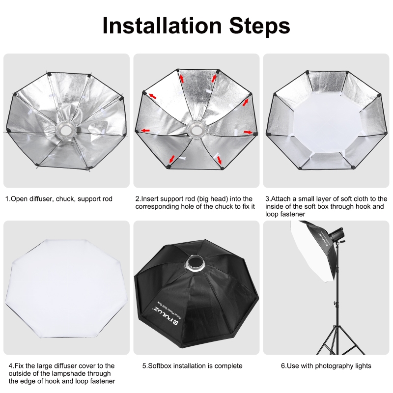 PULUZ 95cm sekizgen fotoğraf S - Photography Lighting Softbox incelemesi ve fiyatı