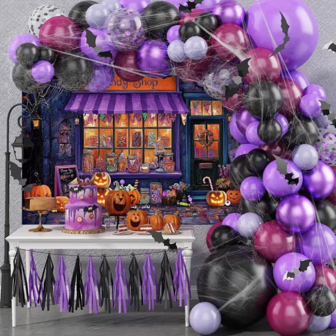 Mor Cadılar Bayramı Dükkanı Te - Photography Lighting Backdrop incelemesi ve fiyatı