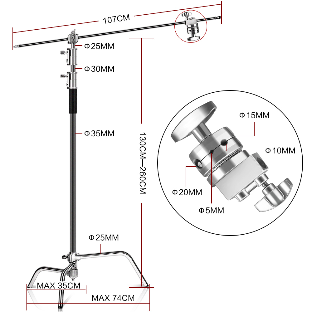 C-Stand Fotoğraf Standı Paslan - Photography Lighting Softbox incelemesi ve fiyatı