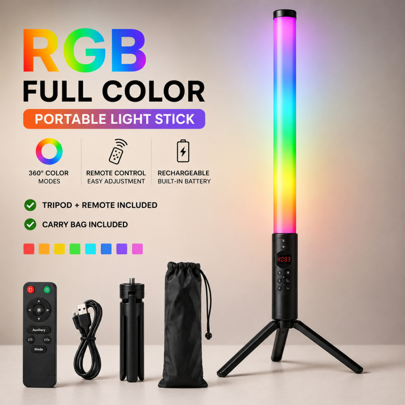 RGB El Tipi Video Işık Çubuğu, - Photography Lighting For Indoor incelemesi ve fiyatı