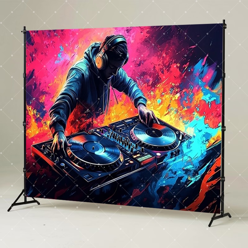 Hip Hop Müzik DJ Partisi Dekor - Photography Lighting Backdrop incelemesi ve fiyatı