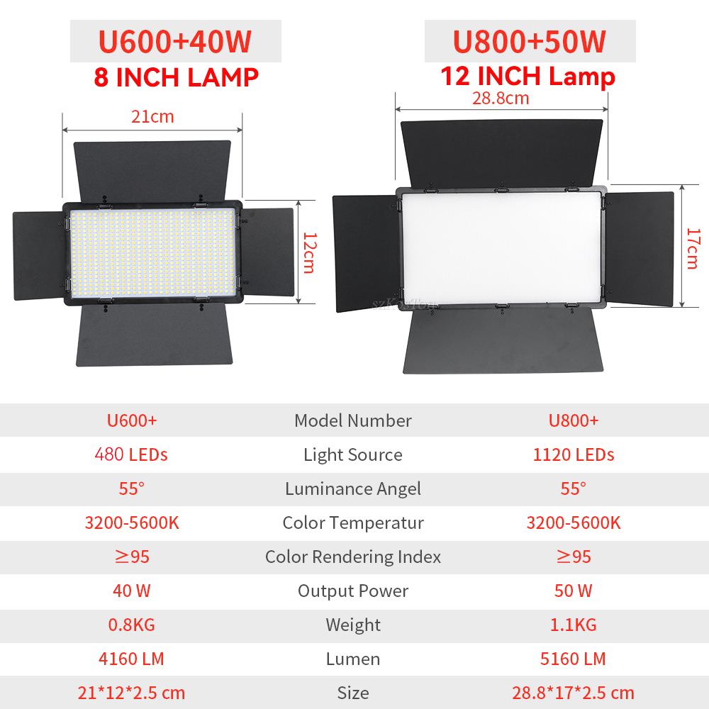 U800 U600 LED fotoğraf stüdyos - Photography Lighting Uk incelemesi ve fiyatı